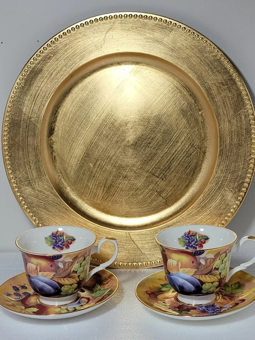 Crown Trent Limited Fine Bone China Teacups and Saucers